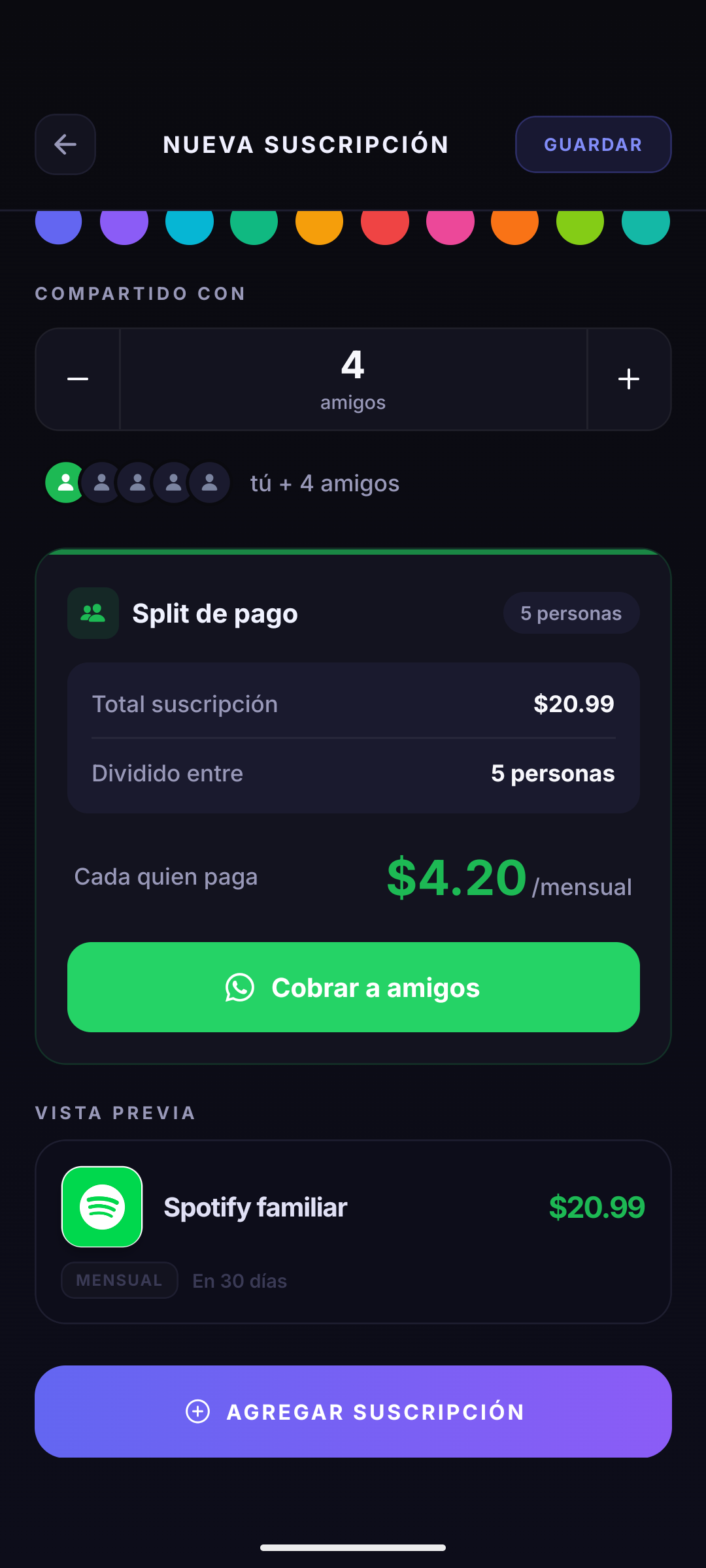 División de gastos y cobro por WhatsApp con Split Pay de Vaulta